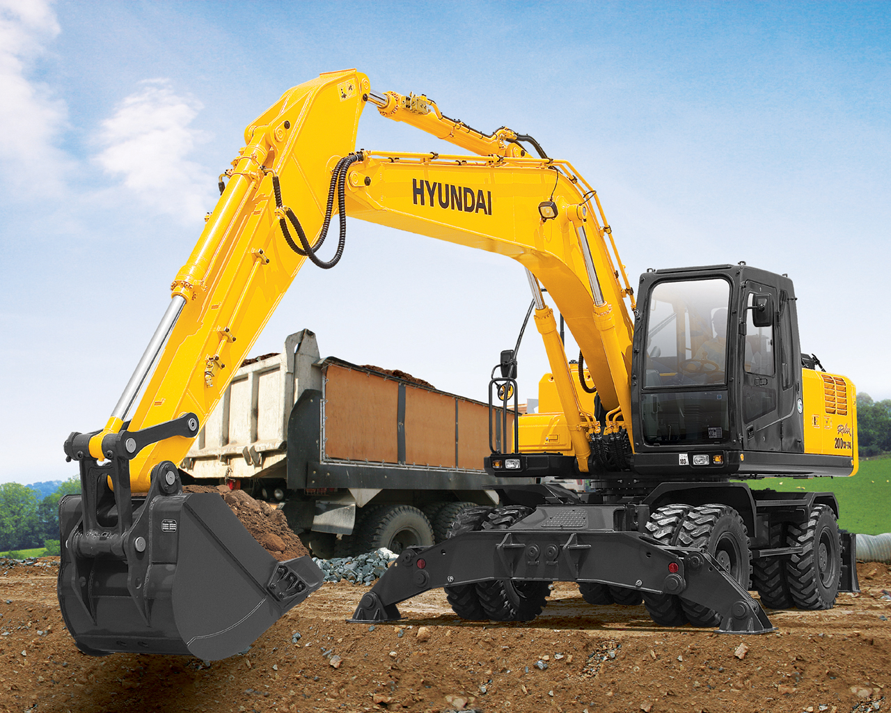 Экскаватор Hyundai R-200W-7